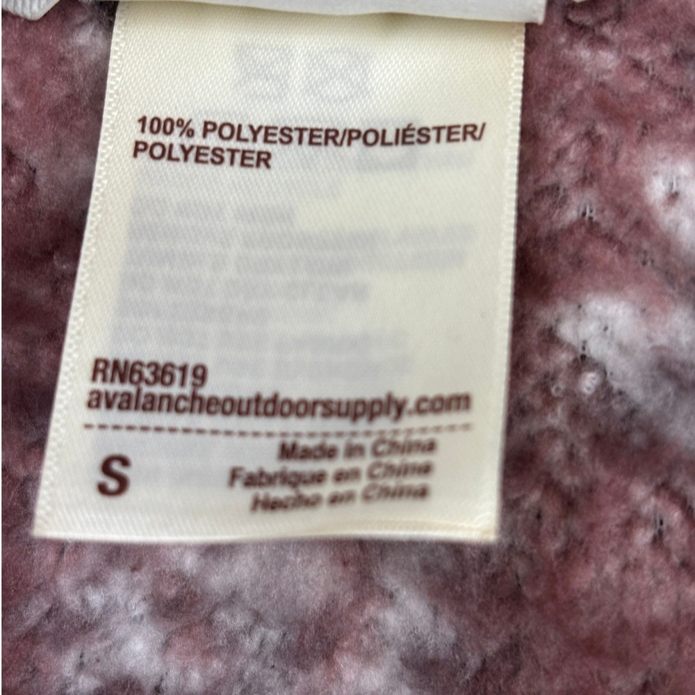 Avalanche Sherpa Fleece Jacket Small Mauve Southwest Full Zip - Picture 6 of 13